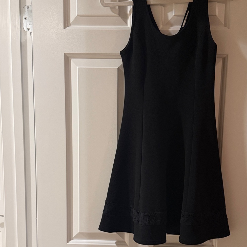 Lush Black Sleeveless Mini Dress